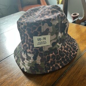Urban Outfitters UO-76 Camouflage and Leopard Print Bucket Hat